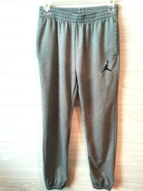 Nike Air Jordan Sweatpants Boys Size XL Gray Track Dri-Fit Activewear Jumpman